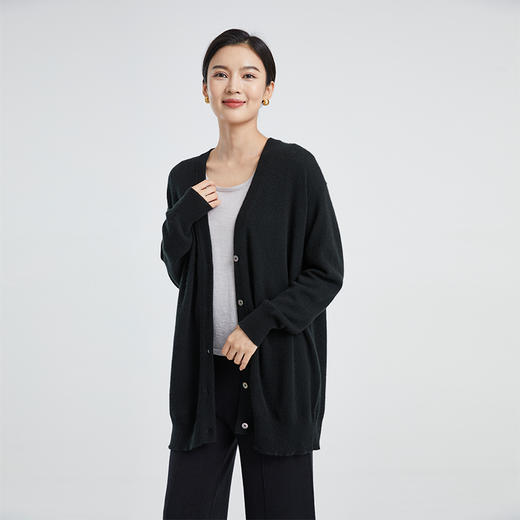 东黎 • 山羊绒女士秋季休闲百搭 V领开衫 4190 商品图5