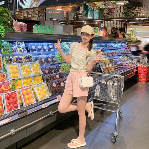 <曾小咸推荐>【条纹演绎】条纹短袖 商品图3