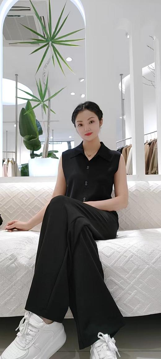 斯兰 衬衫领针织套头背心打底488819 商品图4