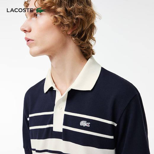 【海南专供价】Lacoste法国鳄鱼男装新款经典拼色短袖Polo衫PH8135-10 商品图2
