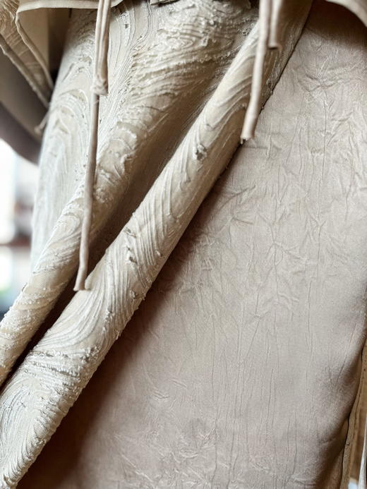 【雾境定制】兰亭风月系列烂花绡精致感丝织肌理新中式围合式拼接半裙 3204030 商品图10