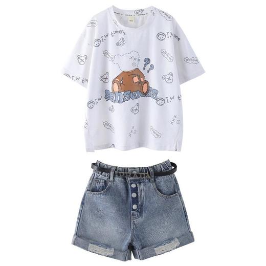 女童短袖夏装T恤2024新款韩版洋气儿童小女孩体恤上衣夏季打底衫 商品图4