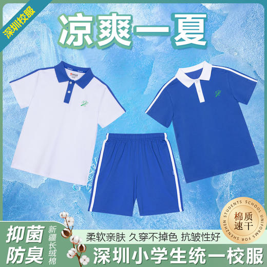 夏季小学生运动校服套装高级版-跨乐校服 商品图1
