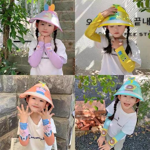 【卡通空顶帽，可爱不失实用！】儿童防晒帽夏季女童薄款遮阳帽，卡通男童空顶帽小孩太阳帽宝宝帽子-lm！-ry 商品图0
