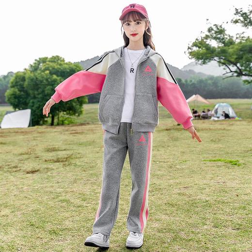 女童套装春秋2024新款儿童时尚洋气卫衣女孩休闲运动裤两件套潮 商品图3