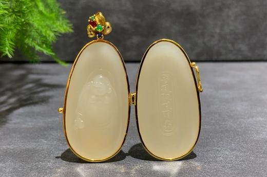 【御珠宫坊】金镶藕粉吊坠 商品图7