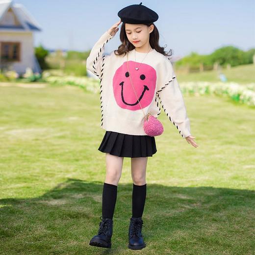 女童毛衣春装新款2024洋气童装儿童中大童套头针织衫春秋卡通潮款 商品图1
