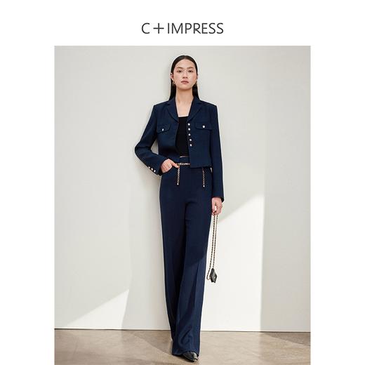 西嘉C+IMPRESS/西嘉醋酸小个子复古直筒裤KZ2401065 商品图3