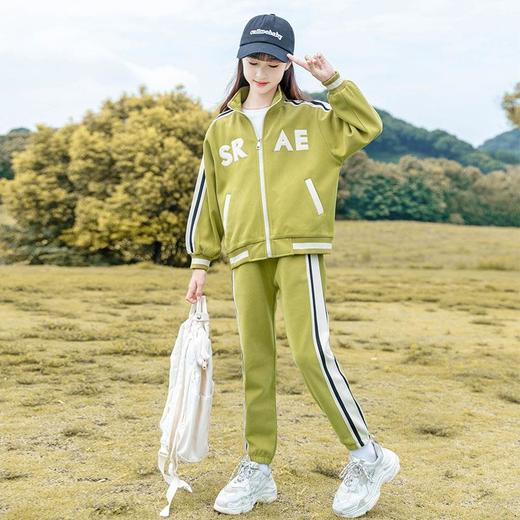 女童套装春装2024新款网红洋气中大童春秋时髦休闲运动两件套 商品图3