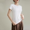热辣美式修身圆领高弹短袖棉T恤女2024春夏新款纯色套头内搭上衣 商品缩略图2