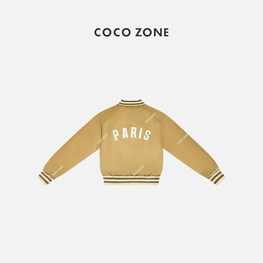 COCO ZONE2024字母印花棒球服外套立领单排扣气质上衣CC2A0391 商品图1