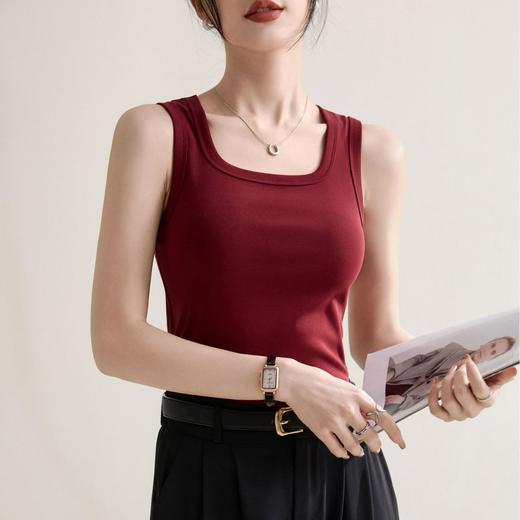 爆款凉感螺纹辣妹背心吊带女内搭外穿无袖2024春夏新款白色修身 商品图2