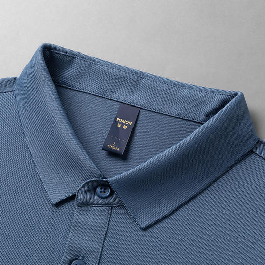 【含桑蚕丝】罗蒙男士刺绣口袋polo衫男短袖男夏季冰丝t恤男士短袖 商品图6