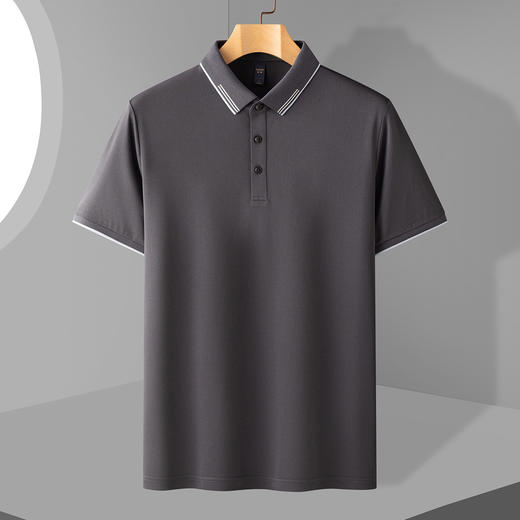 【撞色款】罗蒙男士提花领时尚polo衫男短袖男夏季薄款速干t恤男短袖 商品图6