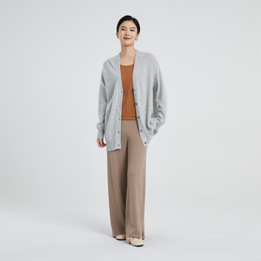 东黎 • 山羊绒女士秋季休闲百搭 V领开衫 4190 商品图3