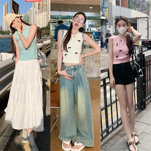 <曾小咸推荐> 【乖妹专属】蝴蝶结针织上衣  商品图1