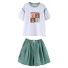 女童夏季套装2024新款童装儿童时尚网红短袖T恤女大童休闲两件套 商品缩略图4