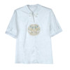HT-8153新中式刺绣白色衬衫女夏季国风设计感修身泡泡袖衬衣盘扣短袖上衣 商品缩略图4
