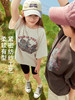 【萌宝必备，韩风童T恤！】女童230g磨毛精棉卡通印花T恤，2024春夏新款儿童短袖上衣，卡通活力动物印花，生动顽 皮符合潮童天性-lm！ 商品缩略图3