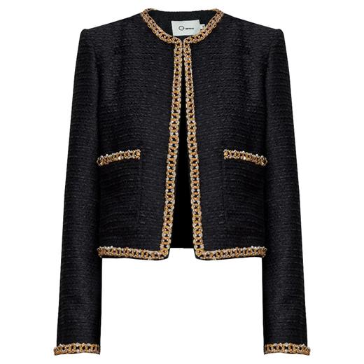 西嘉C+IMPRESS/西嘉千金小香风短外套女气质2024新款高端手工珠钻饰边WT2401059 商品图4