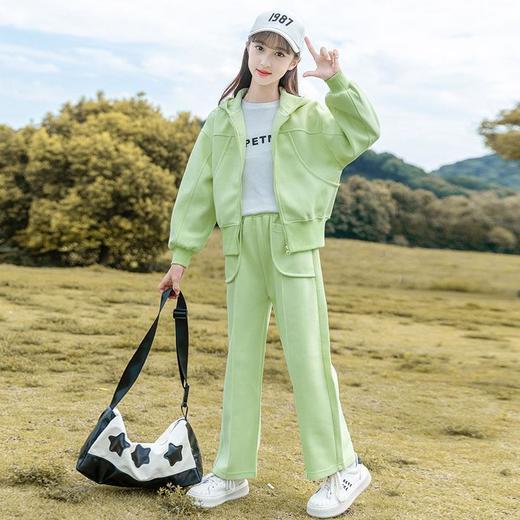 女童春装2024新款套装洋气女大童装卫衣儿童春秋运动服女孩两件套 商品图3
