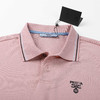 春夏新款  简约经典 浅蓝色撞色线条 刺绣小标 纯棉翻领短袖POLO衫 Z-11527 商品缩略图4