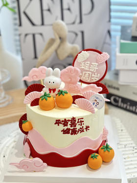 翻糖国风兔子奶油蛋糕 下单前请仔细阅读商品详情