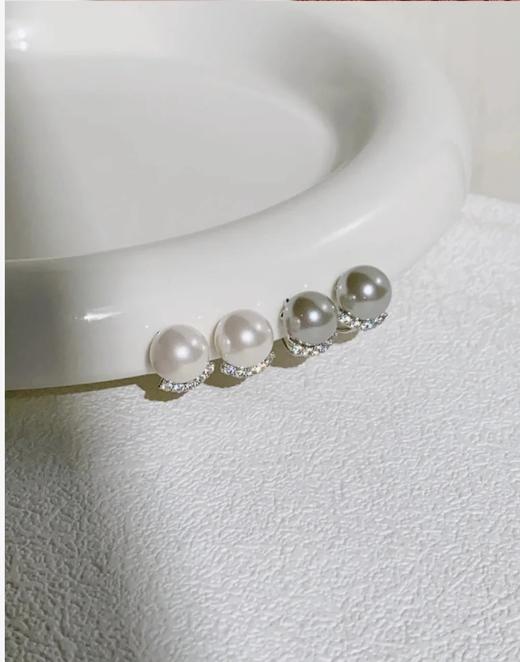 超美！！精致锆石珍珠高级感耳钉 商品图6