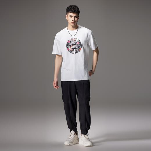 PINLI品立新中式2024夏季新款白龙印花短袖T恤中国风盘扣潮男体恤BG242111035 商品图4