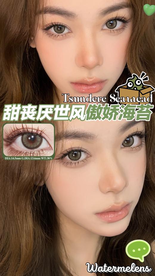 Watermelens傲娇海苔/冷酷咖啡 硅水凝胶（半年抛型） 商品图0