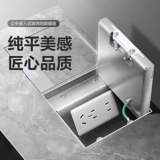 公牛 隐藏式不锈钢地插 商品图4