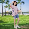 女童夏装新款2024新款洋气t恤中大童短裤夏款中大童时髦套装T 商品缩略图0