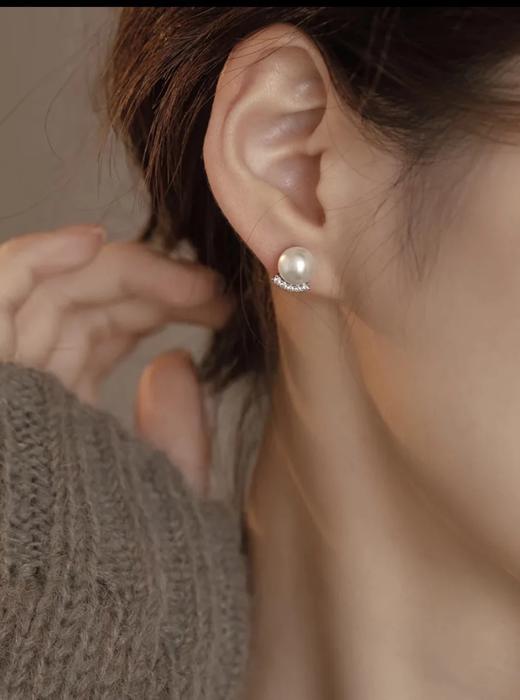 超美！！精致锆石珍珠高级感耳钉 商品图4