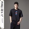 PINLI品立新中式夏季新款男士立体蝴蝶短袖T恤贴布绣休闲上衣BG242111053 商品缩略图3