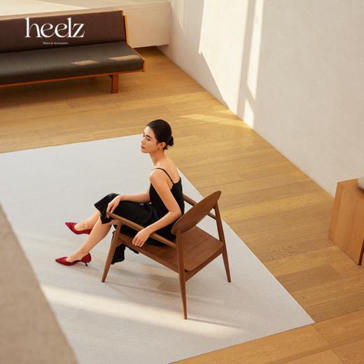 heelz设计师手工鞋履 ｜小猫跟真丝褶皱单鞋50mm 商品图1