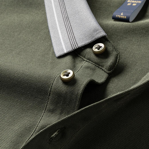 【含桑蚕丝】罗蒙男士夏季polo衫商务休闲舒适男士t恤短袖polo衫 商品图6