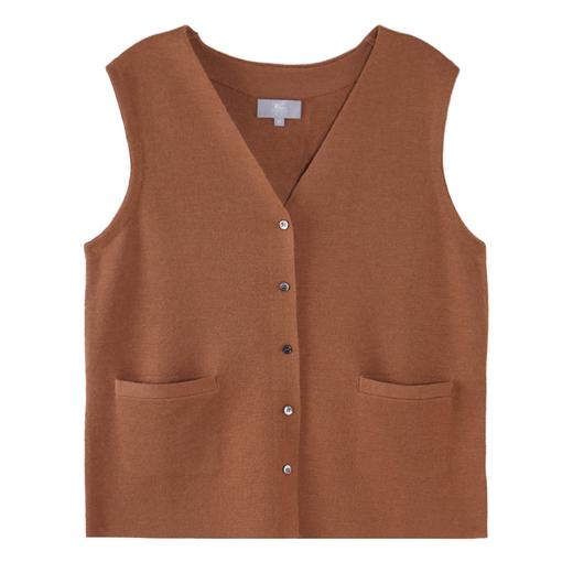 DWCC4200AN  山羊绒 东黎羊绒 女士精仿针织休闲时尚舒适V领系扣马甲 商品图3