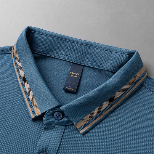 【撞色领】罗蒙男士提孔双面领polo衫男短袖男夏季薄款速干t恤男短袖 商品图9