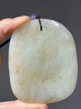 洒金沁白玉随形无事牌，顺丰包邮