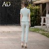 AD绿色西服套装女夏季时尚高级感职业装气质女神范美容师工作服 商品缩略图4