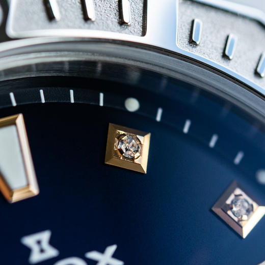 现货瑞士EDOX依度女士镶钻石英潜水手表蓝色特别版Delfin钢带防水 商品图1