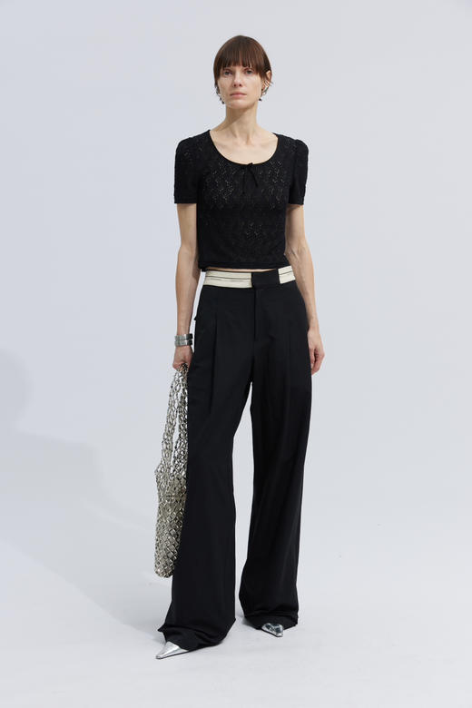 圆领镂空T恤 商品图0