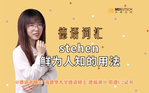 stehen鲜为人知的用法 商品图0