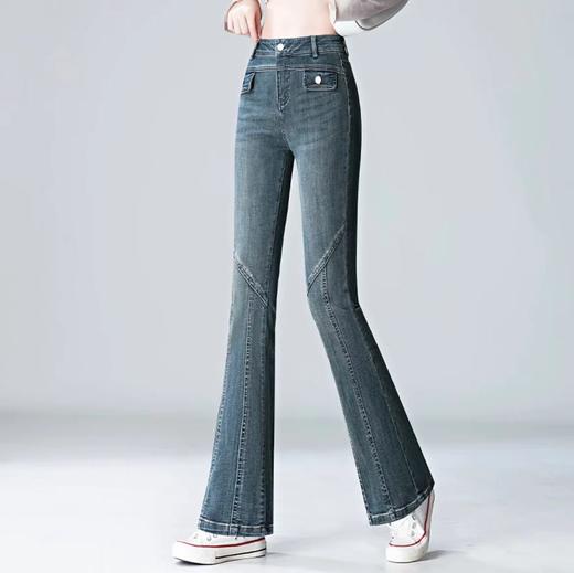 清仓处理~2380水洗弹力微喇牛仔裤-喜出 商品图0