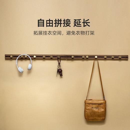 可移动实木挂衣钩免打孔创意入户进门挂钩卧室玄关挂衣架墙上壁挂 商品图3