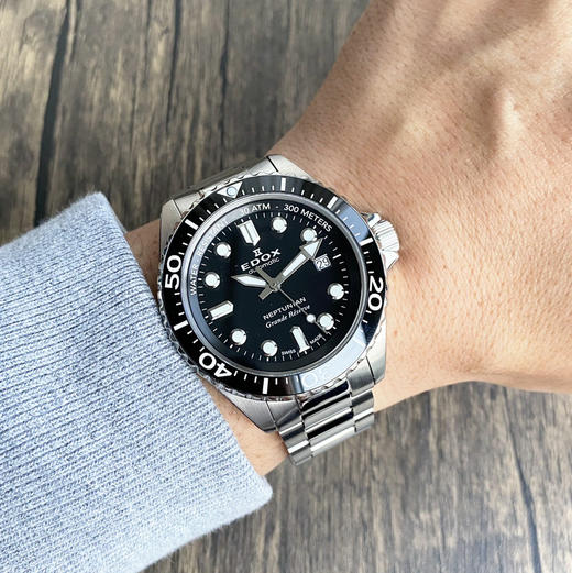 现货瑞士EDOX依度NEPTUNIAN海神68小时储能自动机械手表夜光防水 商品图3