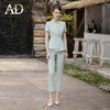 AD绿色西服套装女夏季时尚高级感职业装气质女神范美容师工作服 商品缩略图2