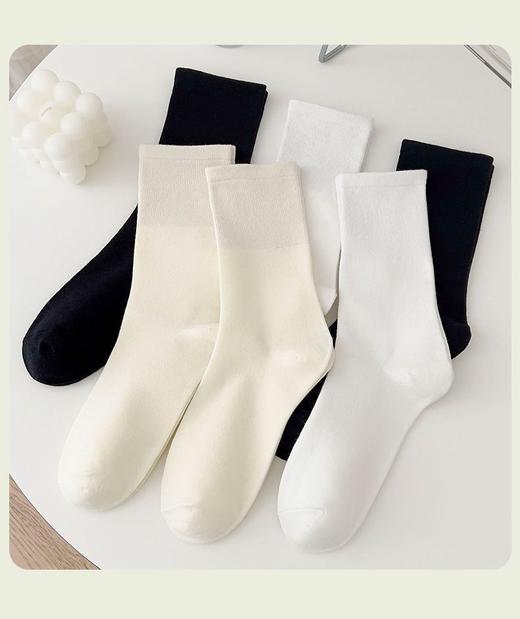 「29.9元到手12双！春夏薄款」白色袜子女中筒袜 无骨袜月子袜纯色堆堆袜薄款日系中筒冰冰袜配饰 商品图4