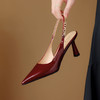 【预售5天】性感优雅，珠光漆皮尖头小跟后空鞋YS&9351 商品缩略图0