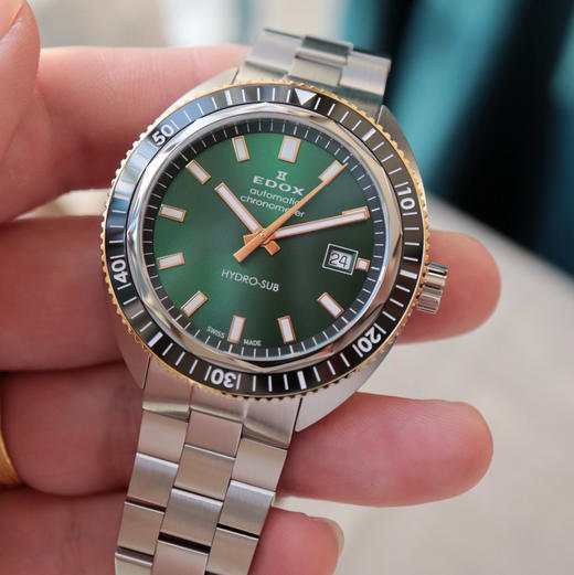 现货瑞士EDOX依度天文台认证自动机械潜水手表Hydrosub男士钢带 商品图1